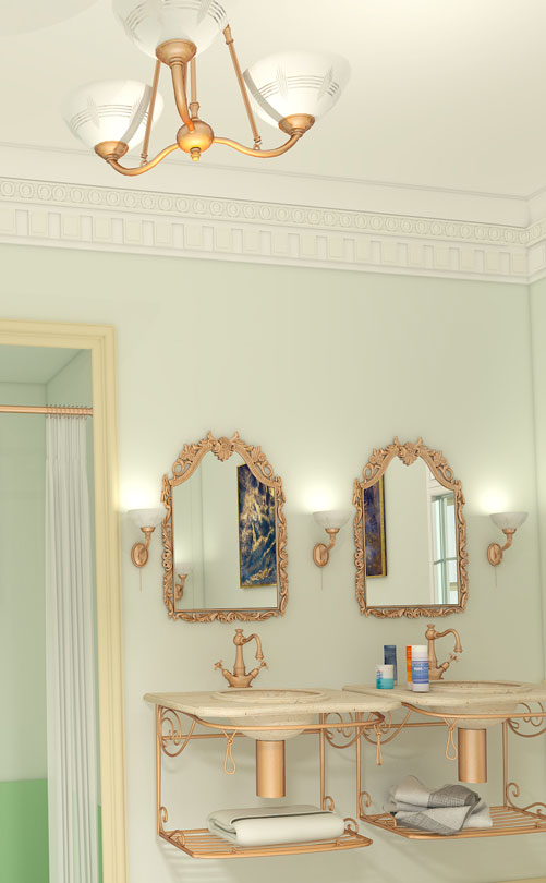 Décoration de salle de bain style rétro baroque